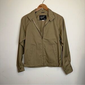 Vintage English Squire Bomber Racer Jacket Mens 36R Mechanic Work Khaki Dad USA